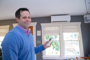 Luft til luft varmepumpe i et hus